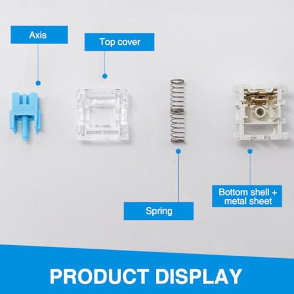 Keyboard Gaming Blue Switch - 108PCS Blue Tactile Mechanical Keyboard Switches