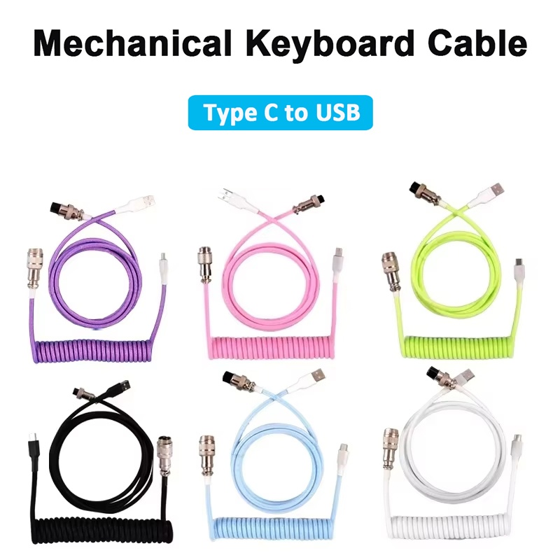 Mechanical Keyboard Coiled Cab - Gaming Keyboard Type C ulasan dan harga