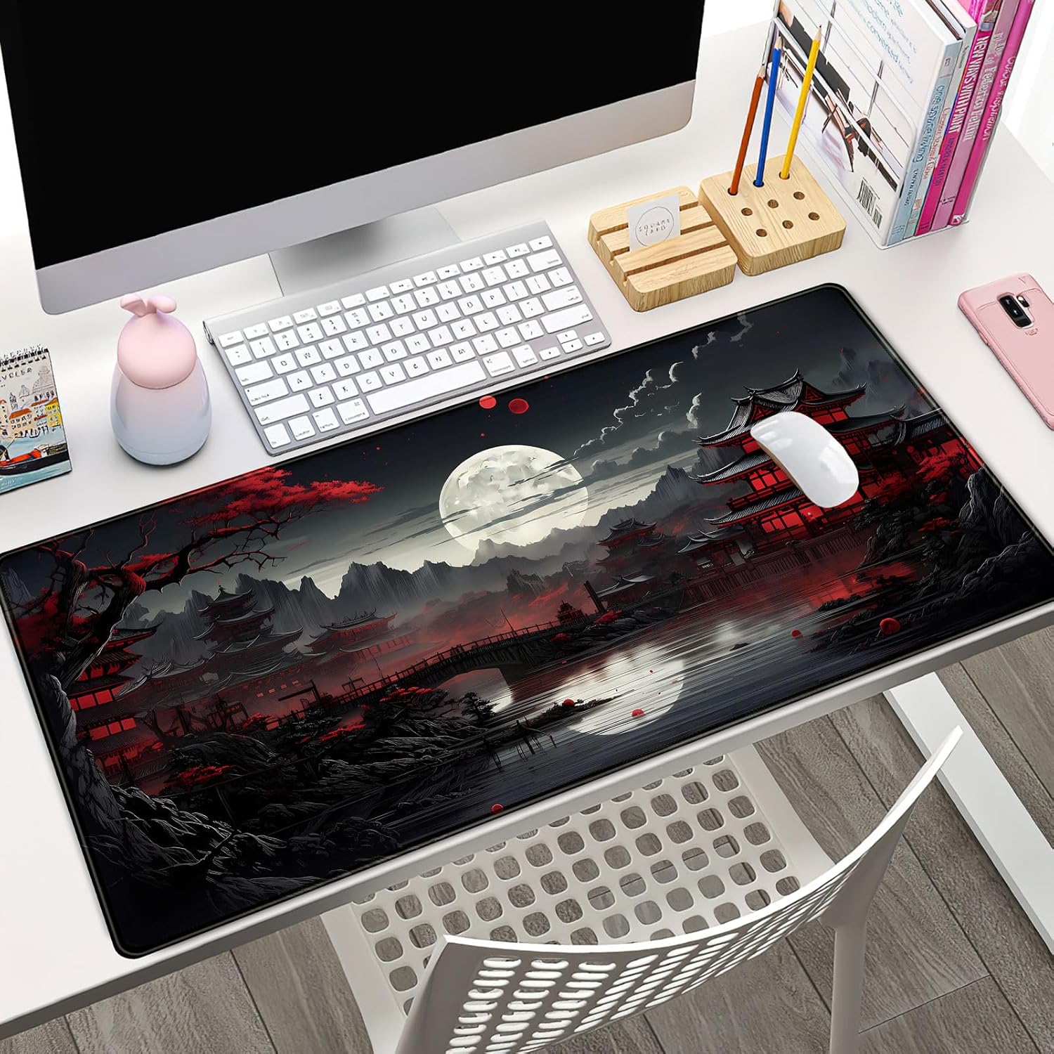 Japanese Desk Mat Riverside Fu - Gaming Keyboard And Mouse Pad ulasan dan harga