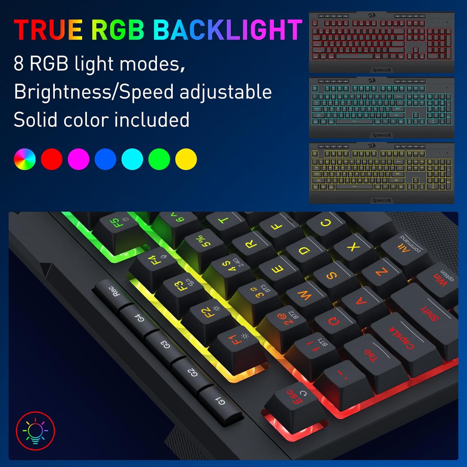 Redragon S151 PRO 3-Mode Wilre - Gaming Keyboard Mouse And Headset Combo ulasan dan harga