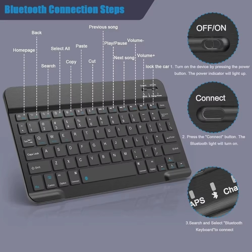 Bluetooth 5.0 Wireless Keyboar - Gaming Keyboard Wireless ulasan dan harga
