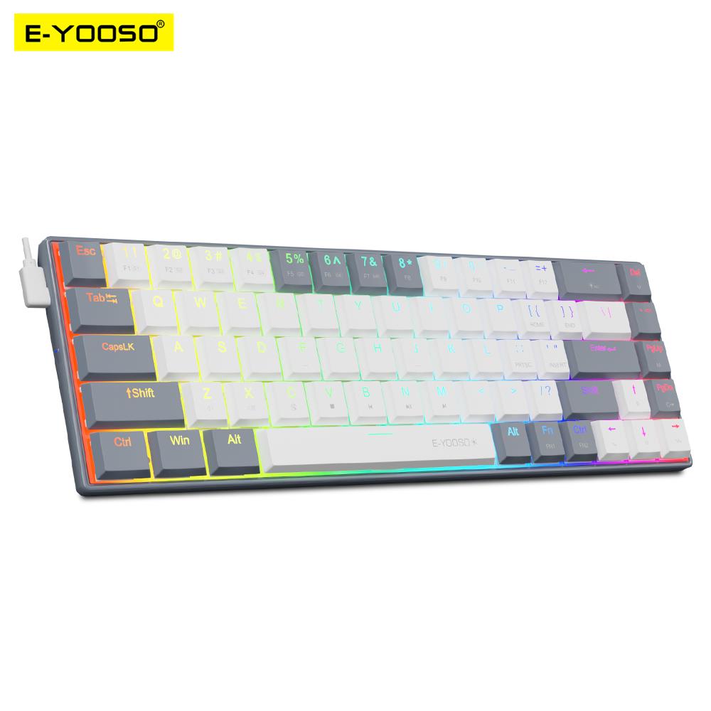 E-YOOSO A68 RGB Mini Slim USB  - Gaming Keyboard Budget ulasan dan harga