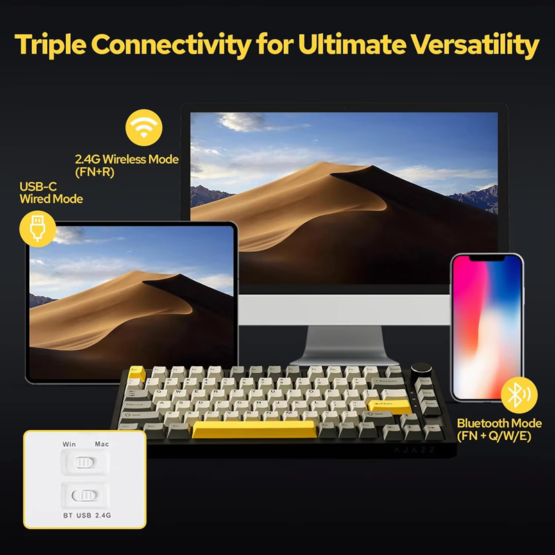 AK820/AK820Pro Gaming Mechanic - Gaming Keyboard Wireless ulasan dan harga