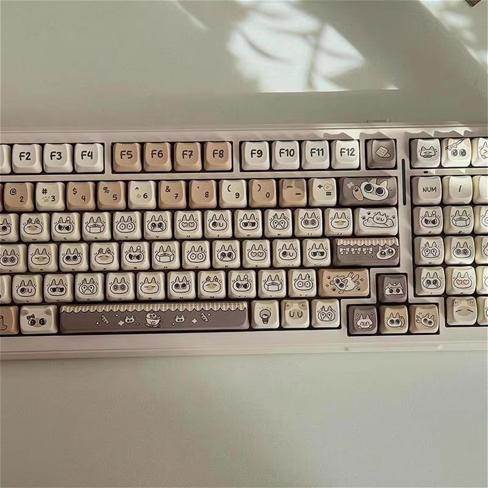 Cute Cat Keycap MAO Profile PB - Gaming Keyboard Tkl ulasan dan harga