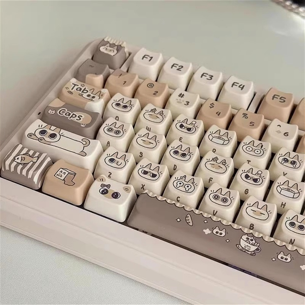 Cute Cat Keycap MAO Profile PB - Gaming Keyboard Tkl ulasan dan harga