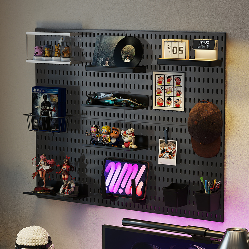 Adhesive Pegboard Shelf for Ga - Gaming Keyboard Mouse ulasan dan harga