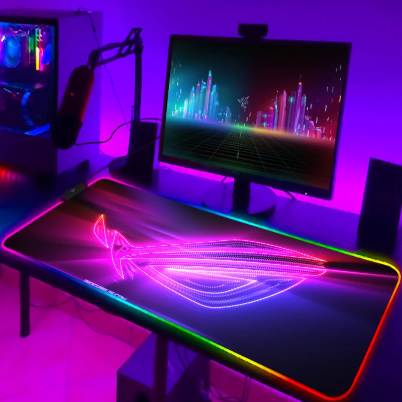 RGB Mousepad Cool ROG Mouse Pa - Gaming Keyboard No Rgb ulasan dan harga