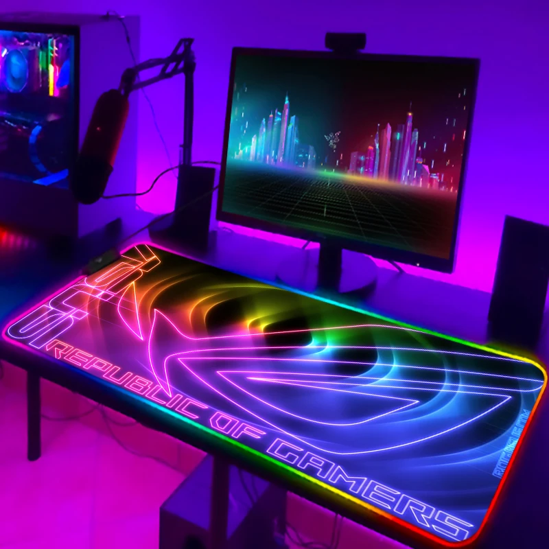 RGB Mousepad Cool ROG Mouse Pa - Gaming Keyboard No Rgb ulasan dan harga