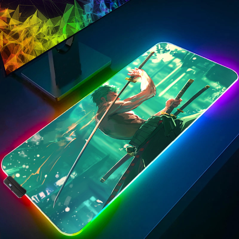 ONE PIECE Zoro Mouse Pad RGB G - Gaming Keyboard Backlit ulasan dan harga