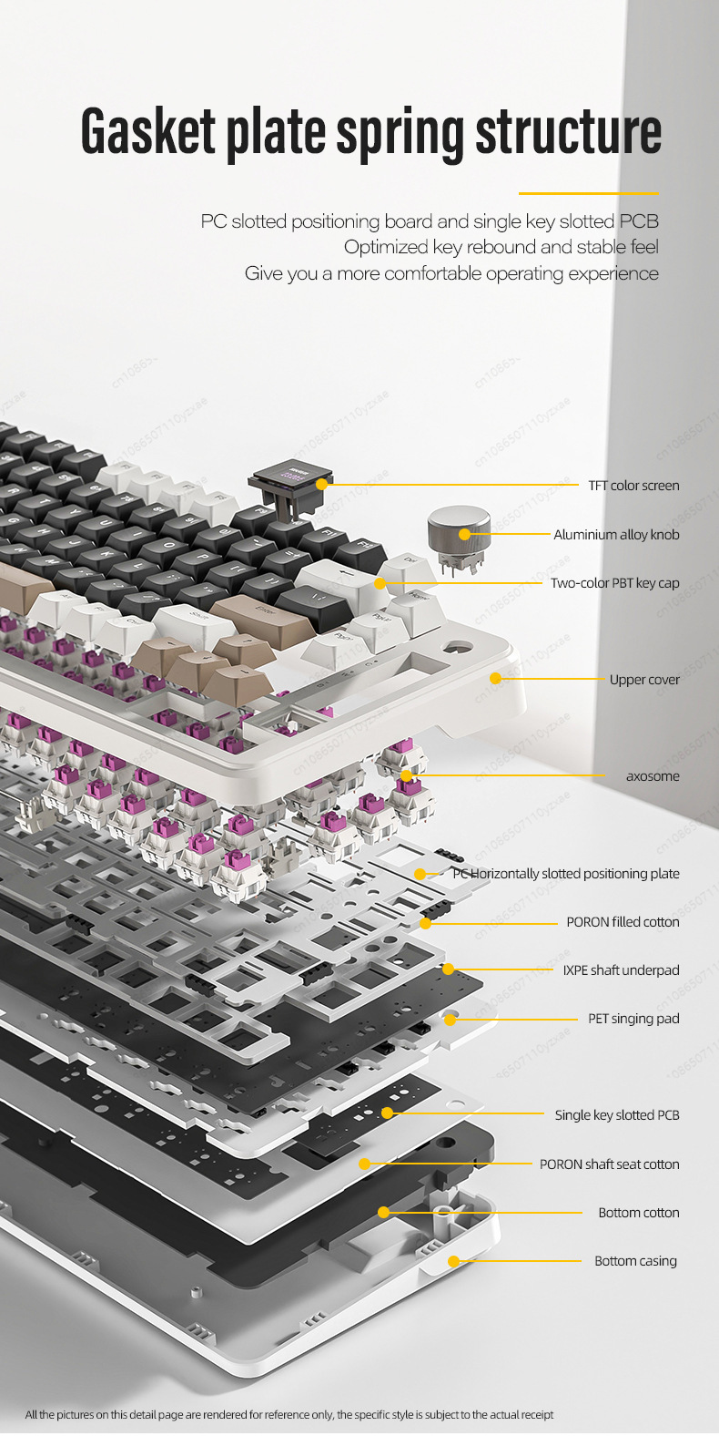 2024 New AL66 Mechanical Keybo - Gaming Keyboard No Rgb ulasan dan harga