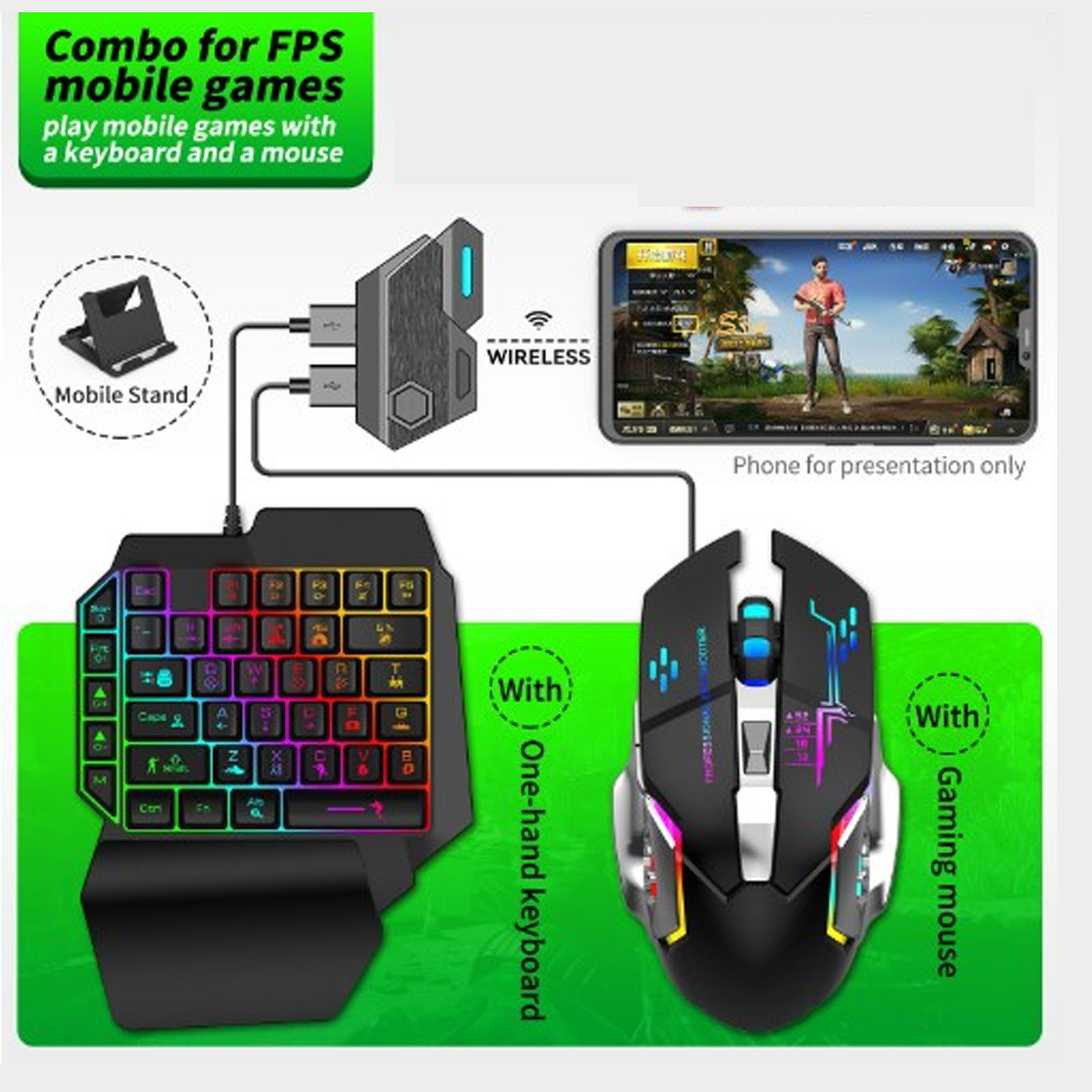 Mobile Game Combo Pack Bluetoo - Gaming Keyboard Mouse Combo ulasan dan harga