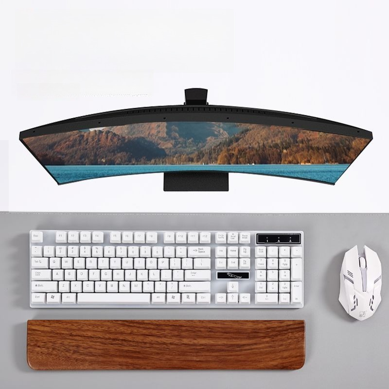 Solid Wood Keyboard Palm Rest  - Gaming Keyboard Mouse Combo ulasan dan harga