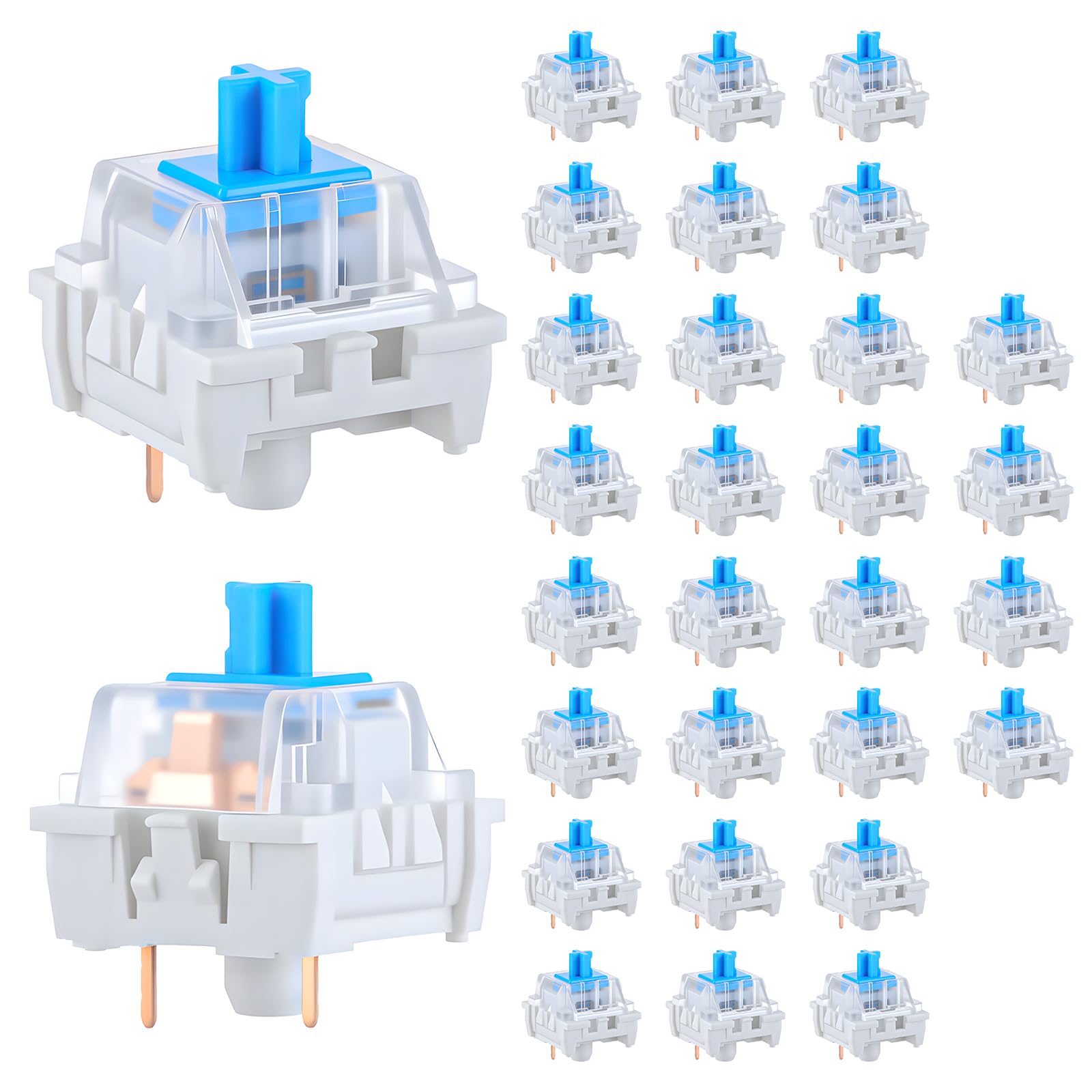 30 PCS Mechanical Keyboard Swi - Keyboard Gaming Blue Switch ulasan dan harga