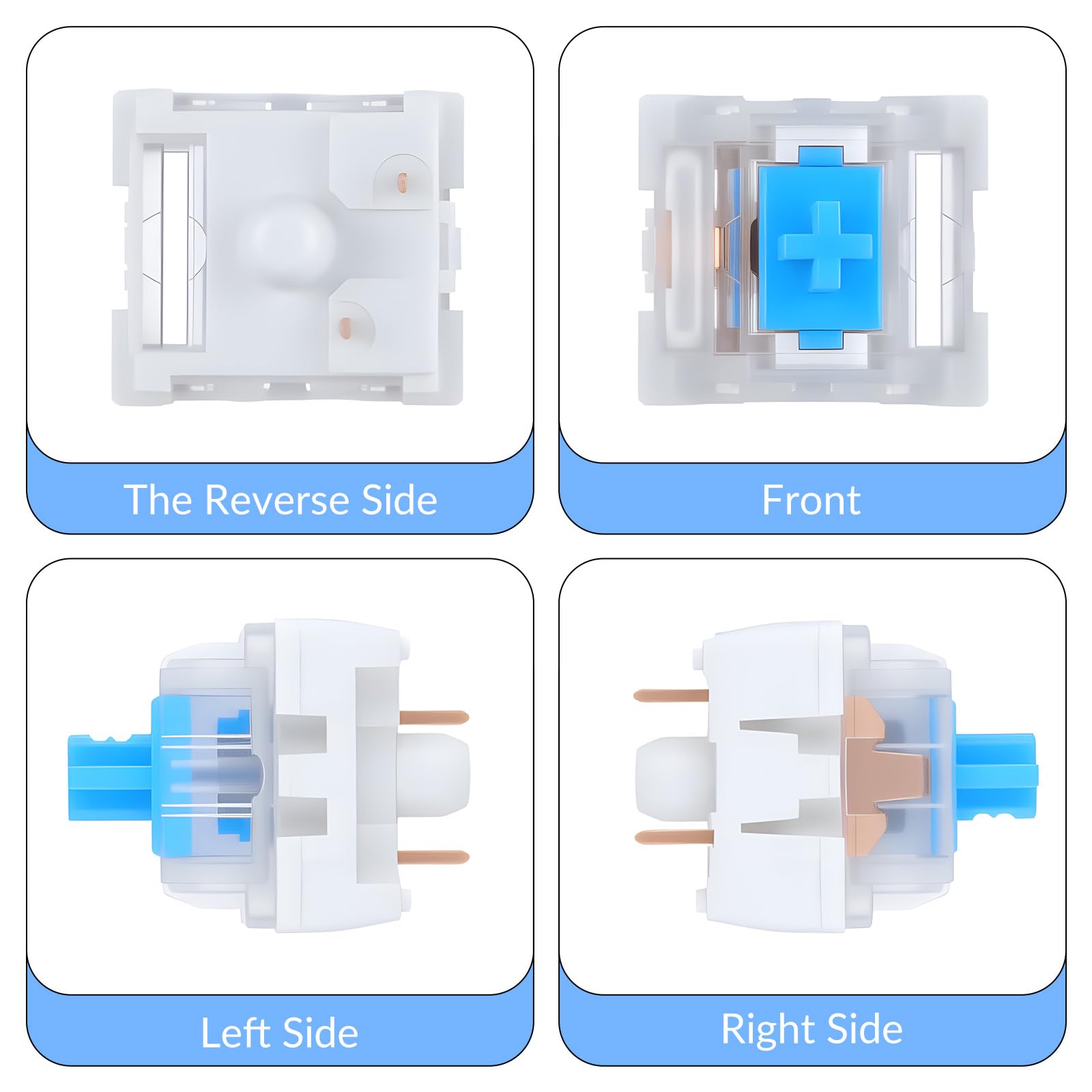 30 PCS Mechanical Keyboard Swi - Keyboard Gaming Blue Switch ulasan dan harga