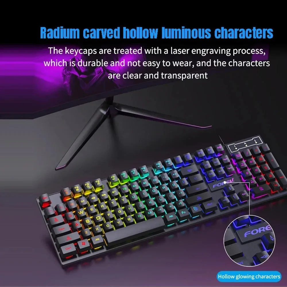 104 Key Backlit Mechanical Key - Gaming Keyboard Mouse And Headset Combo ulasan dan harga