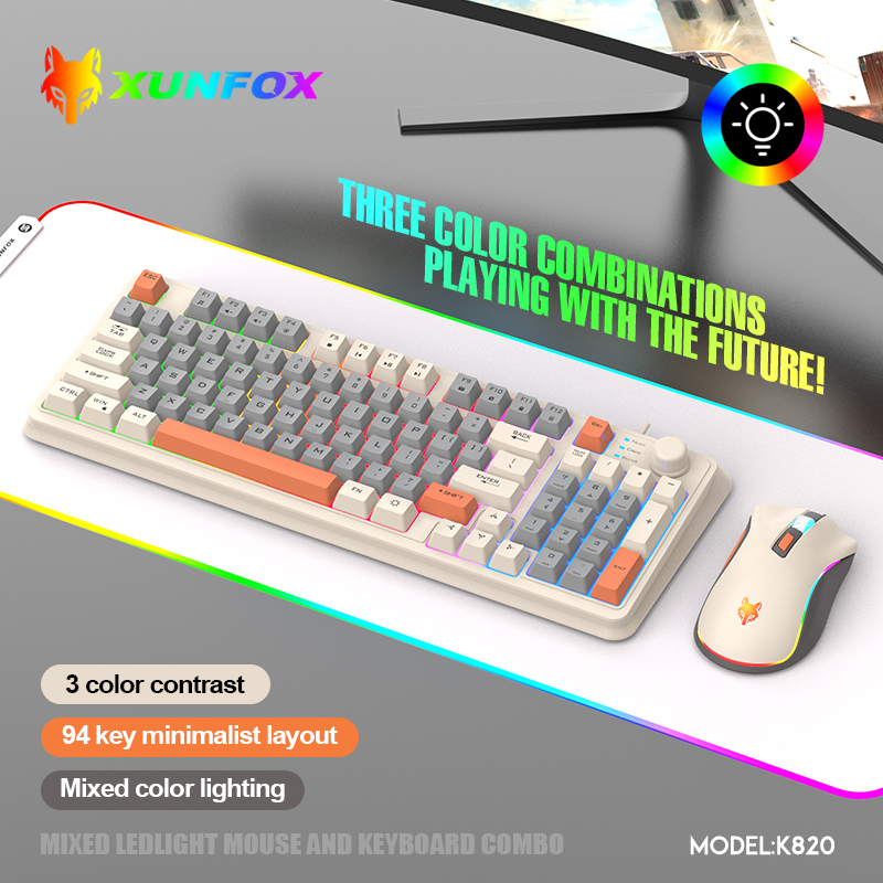 K820 USB Wired Game Keyboard M - Gaming Keyboard Mouse Combo ulasan dan harga