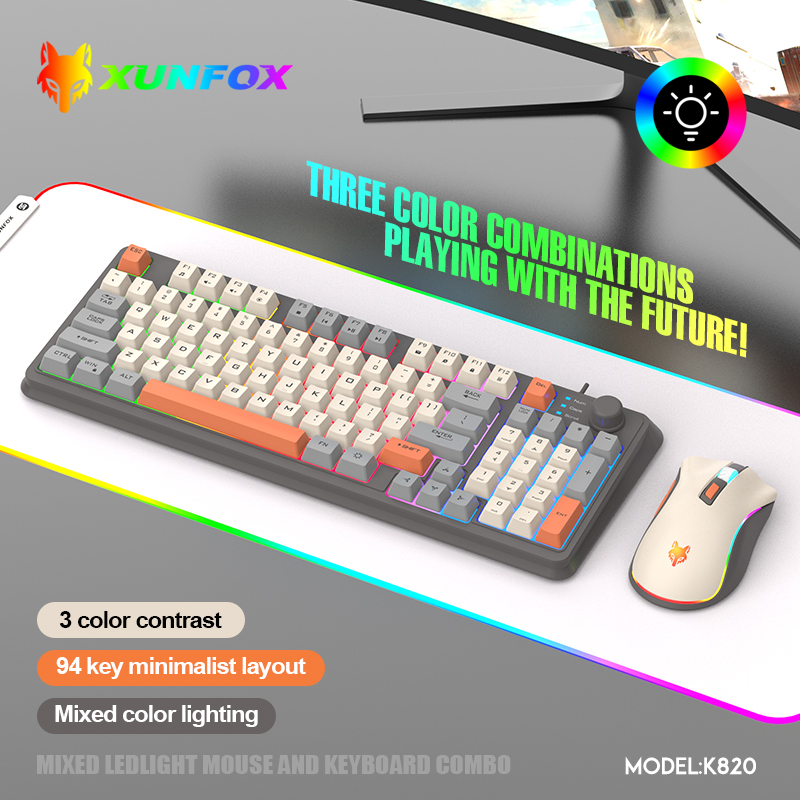 K820 USB Wired Game Keyboard M - Gaming Keyboard Mouse Combo ulasan dan harga