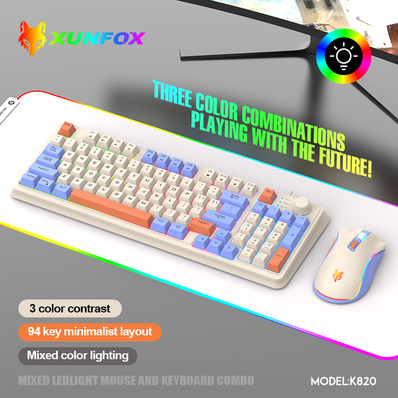 K820 USB Wired Game Keyboard M - Gaming Keyboard Mouse Combo ulasan dan harga