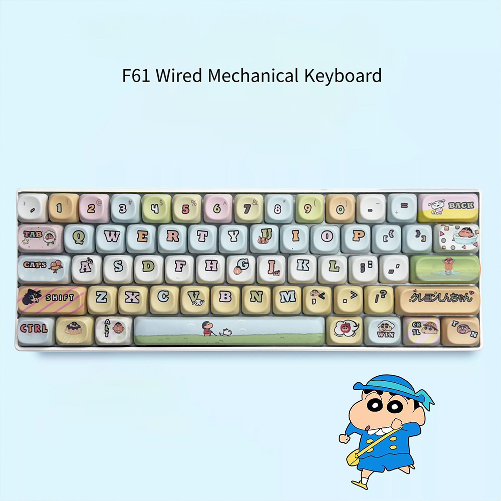 Crayon Shin-Chan 61 Keys Mecha - Keyboard Gaming Blue Switch ulasan dan harga