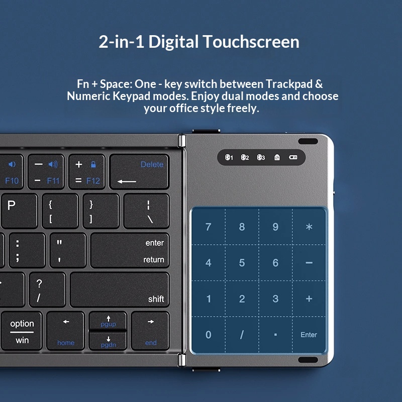 Mengzu Tri Fold Wireless Bluet - Gaming Keyboard Wireless ulasan dan harga