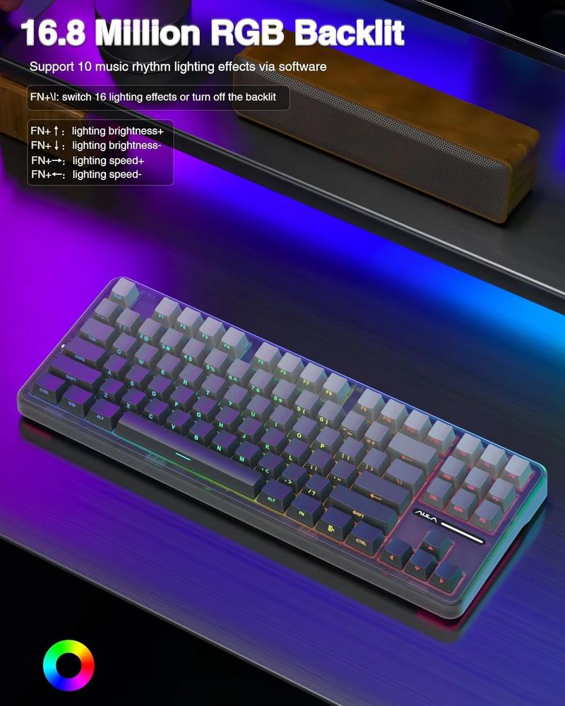 Aula F87 Wireless Mechanical K - Gaming Keyboard Tkl ulasan dan harga